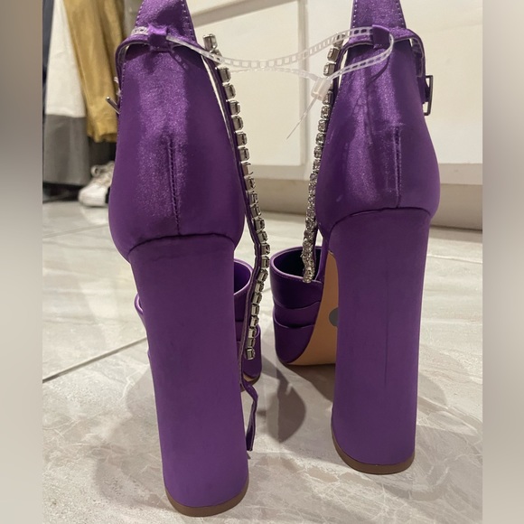 New chunky heel platform purple size 7 - Picture 4 of 4